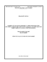 Nghiên cứu đa dạng sinh học và biện pháp bảo tồn côn trùng thuộc bộ cánh cứng (coleoptera) tại khu bảo tồn thiên nhiên pù luông, tỉnh thanh hóa tt 