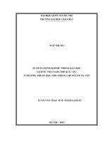 Sử dụng infographic trong dạy học lịch sử việt nam (thế kỉ x   XV) ở trường trung học phổ thông chuyên hưng yên 