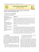 Dự báo xu hướng phân bố lao động ở khu vực nông thôn tỉnh An Giang giai đoạn 2019-2025