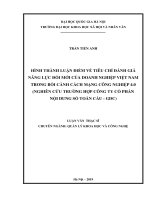Hình thành luận điểm về tiêu chí đánh giá năng lực đổi mới của doanh nghiệp việt nam trong bối cảnh cách mạng công nghiệp 4 0 (nghiên cứu trường hợp công ty cổ phần nội dung số toàn cầu   GDC) (luận văn thạc sĩ tâm lý học) 