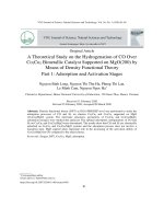Nghiên cứu lí thuyết phản ứng hydro hóa CO trên hệ xúc tác lưỡng kim loại Co2Cu2 trên chất mang MgO(200) bằng phương pháp phiếm hàm mật độ