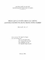 Sử dụng chỉ thị phân tử RAPD PCR để đánh giá tính đa dạng di truyền ở một số loài cây dược liệu bản địa ở việt nam 