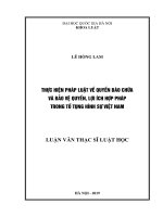 Thực hiện pháp luật về quyền bào chữa và bảo vệ quyền, lợi ích hợp pháp trong tố tụng hình sự việt nam 