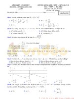 Đề thi thử THPT quốc gia môn toán năm 2020 lần 2 trường THPT nguyễn viết xuân, vĩnh phúc 