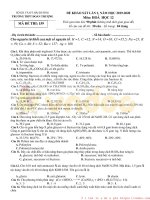 Đề thi thử THPT quốc gia lần 2 môn hóa học năm 2020 trường THPT đoàn thượng, hải dương 