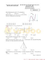 Đề thi thử THPT quốc gia lần 2 môn toán năm 2020 trường THPT ngô sĩ liên, bắc giang 