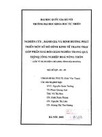 Nghiên cứu, đánh giá và định hướng phát triển một số mô hình kinh tế trang trại góp phần xoá đói giảm nghèo trong quá trình công nghiệp hoá nông thôn 