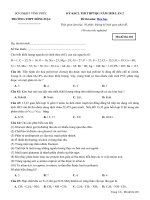 Đề thi thử THPT quốc gia môn hóa học năm 2020 lần 2 trường THPT đồng đậu vĩnh phúc 