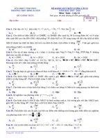 Đề thi thử THPT quốc gia lần 2 môn toán năm 2020 trường THPT bình xuyên, vĩnh phúc 