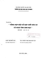 Tổng hợp một số hợp chất hữu cơ có hoạt tính sinh học 