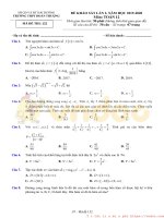 Đề thi thử THPT quốc gia lần 2 môn toán năm 2020 trường THPT đoàn thượng, hải dương 