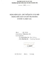 Đảng cộng sản   chủ thể quản lý xã hội trong điều kiện cơ chế thị trường ở nước ta hiện nay 