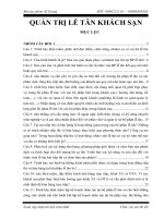 QUẢN TRỊ lễ tân KHÁCH sạn tmu (đề cương)