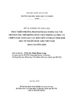 Phát triển phương pháp đánh giá tương tác với protein thụ thể không dùng chất phóng xạ phục vụ chiến lược sàng lọc các hợp chất cơ hoạt tính sinh học từ nguồn dược liệu việt nam 