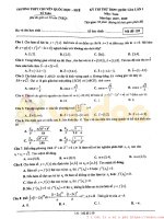 Đề thi thử THPT Quốc gia lần 2 môn Toán năm 2020 trường THPT Chuyên Quốc học Huế