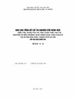 Điều tra, phân tích và tính toán thiệt hại tài nguyên và môi trường hoạt động khai thác kaolin tại huyện sóc sơn, thành phố hà nội 