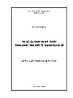 Vai trò của thanh tra bộ tư pháp trong quản lý nhà nước về thi hành án dân sự 