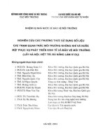 Nghiên cứu các phương thức sử dụng số liệu các trạm quan trắc môi trường không khí và nước mặt phục vụ phát triển kinh tế và bảo vệ môi trường 