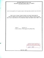 Chế tạo và đặc trưng hệ vật liệu mao quản trung bình chứa kim loại chuyển tiếp (v, ti, pt) làm xúc tác cho phản ứng oxi hóa một số hợp chất hữu cơ 