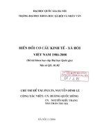 Biến đổi cơ cấu kinh tế   xã hội việt nam 1986   2000 