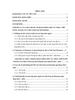 Hoạt động đầu tư trực tiếp nước ngoài của việt nam tại myanmar trong giai đoạn 2012   2016 thực trạng và giải pháp thúc đẩy” 