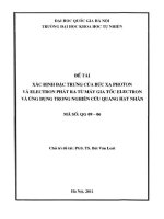 Xác định đặc trưng của bức xạ photon và electron phát ra từ máy gia tốc electron và ứng dụng trong nghiên cứu quang hạt nhân 