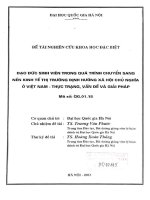 Đạo đức sinh viên trong quá trình chuyển sang nền kinh tế thị trường định hướng xã hội chủ nghĩa ở việt nam   thực trạng, vấn đề và giải pháp 