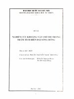 Nghiên cứu khoáng vật chỉ thị trong trầm tích hiện đại sông hồng 