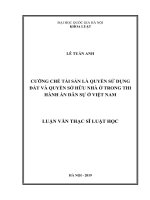 Cưỡng chế tài sản là quyền sử dụng đất và quyền sở hữu nhà ở trong thi hành án dân sự ở việt nam 