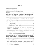 Phân tích ảnh huong của cơ cấu vốn đến giá trị DN của các DN niêm yết trên sàn HOSE 