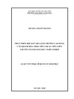 Phát triển đội ngũ nhà giáo trường cao đẳng y tế khánh hòa theo tiêu chuẩn viên chức chuyên ngành giáo dục nghề nghiệp 