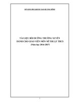 TÀI LIỆU BỒI DƢỠNG THƢỜNG XUYÊN DÀNH CHO GIÁO VIÊN MÔN MĨ THUẬT THCS (Năm học 2016-2017)