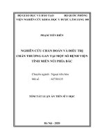 Nghiên cứu chẩn đoán và điều trị chấn thương gan tại một số bệnh viện tỉnh miền núi phía bắc tt 
