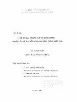 Nghiên cứu sử dụng khoáng sét biến tính làm vật liệu hấp phụ một số kim loại nặng trong nước thải 