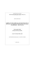 Nghiên cứu phát triển du lịch nhằm bảo tồn và phát huy giá trị khu di tích lịch sử cách mạng ATK định hóa – thái nguyên 
