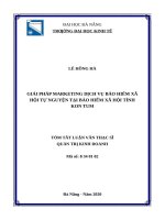 Giải pháp maketing dịch vụ bảo hiểm xã hội tự nguyện tại BHXH tỉnh kon tum 