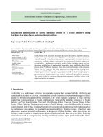 Parameters optimization of fabric finishing system of a textile industry using teaching–learning-based optimization algorithm