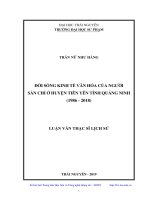 Đời sống kinh tế văn hóa của người sán chỉ ở huyện tiên yên tỉnh quảng ninh (1986 2018) 