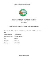 Báo cáo đồ án phần mềm quản lý bán hàng hải sản