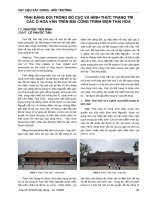 Tính đăng đối trong bố cục và hình thức trang trí các ô hoa văn trên mái công trình điện Thái Hòa