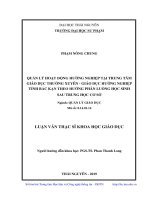 Quản lý hoạt động hướng nghiệp tại trung tâm giáo dục thường xuyên   giáo dục hướng nghiệp tỉnh bắc kạn theo hướng phân luồng học sinh sau trung học cơ sở 