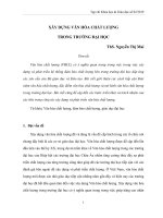 Xây dựng văn hóa chất lượng trong trường Đại học