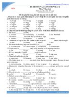 15 đề THI THỬ ANH 9 lần 2 