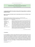 A mathematical model for the product mixing and lot-sizing problem by considering stochastic demand