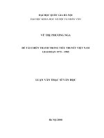 Đề tài chiến tranh trong tiểu thuyết việt nam giai đoạn 1975   1985 