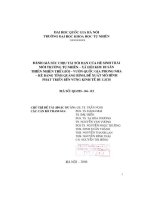 Đánh giá sức chịu tải tới hạn của hệ sinh thái môi trường tự nhiên   xã hội khu di sản thiên nhiên thế giới 