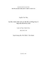 Sự điều chỉnh chính sách của mỹ đối với đông nam á thập niên đầu thế kỷ XXI 