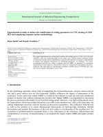 Experimental scrutiny to induce the ramification of cutting parameters in CNC turning of AISI H21 steel employing response surface methodology