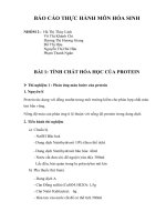 BÁO CÁO THỰC HÀNH MÔN HÓA SINH