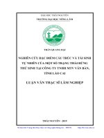 Nghiên cứu đặc điểm cấu trúc và tái sinh tự nhiên của một số trạng thái rừng thứ sinh tại công ty TNHH MTV văn bàn, tỉnh lào cai 